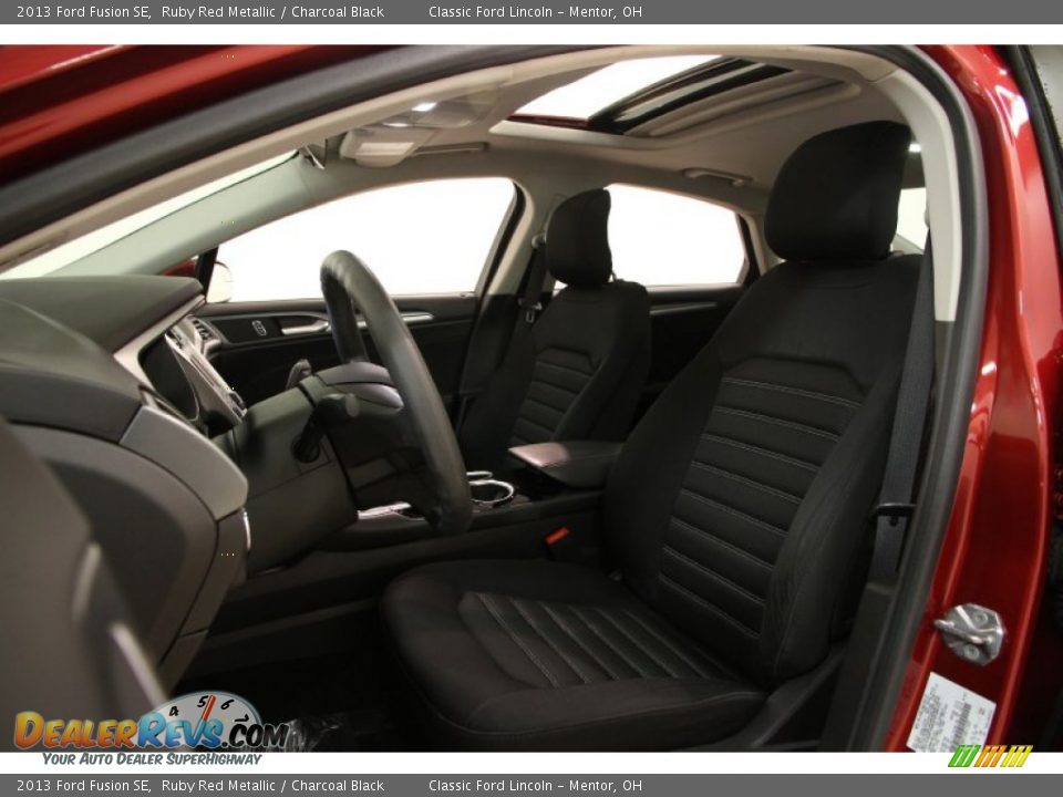2013 Ford Fusion SE Ruby Red Metallic / Charcoal Black Photo #5