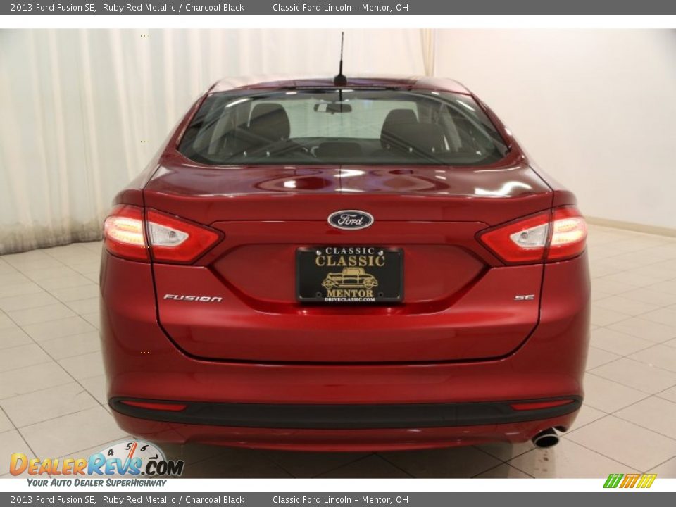 2013 Ford Fusion SE Ruby Red Metallic / Charcoal Black Photo #14