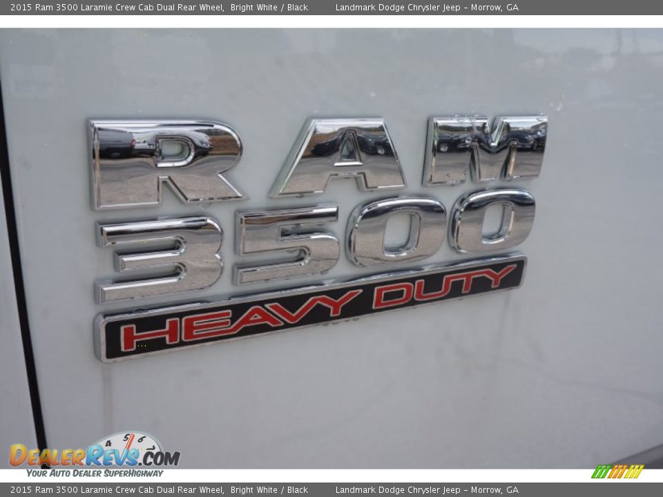 2015 Ram 3500 Laramie Crew Cab Dual Rear Wheel Bright White / Black Photo #6