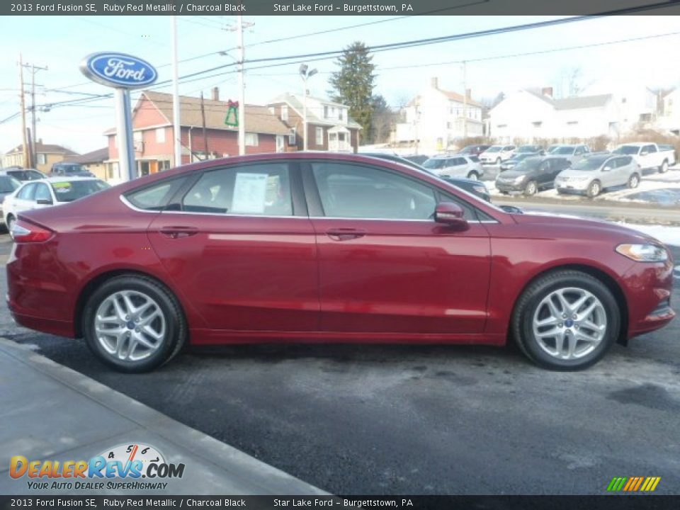 2013 Ford Fusion SE Ruby Red Metallic / Charcoal Black Photo #6