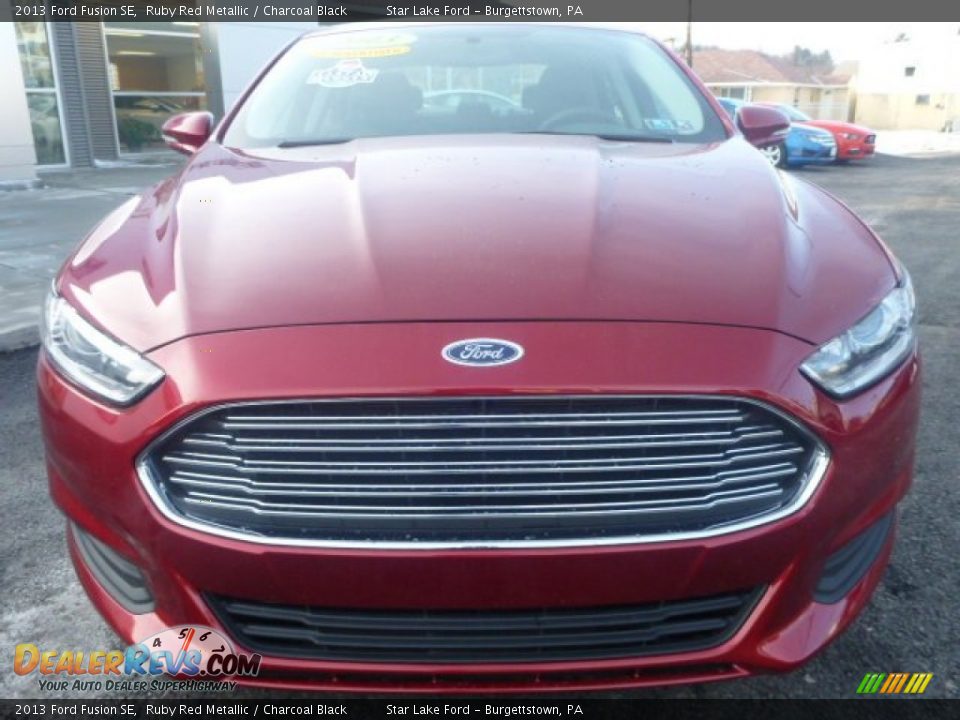 2013 Ford Fusion SE Ruby Red Metallic / Charcoal Black Photo #10