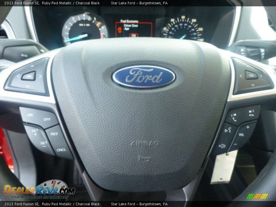 2013 Ford Fusion SE Ruby Red Metallic / Charcoal Black Photo #16