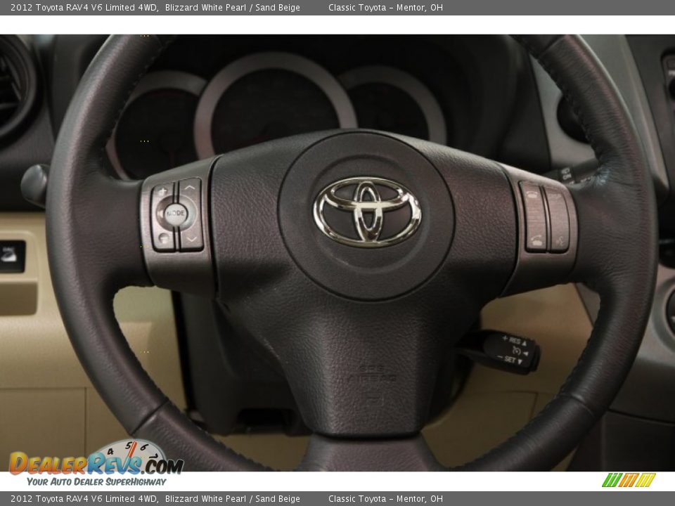 2012 Toyota RAV4 V6 Limited 4WD Blizzard White Pearl / Sand Beige Photo #6