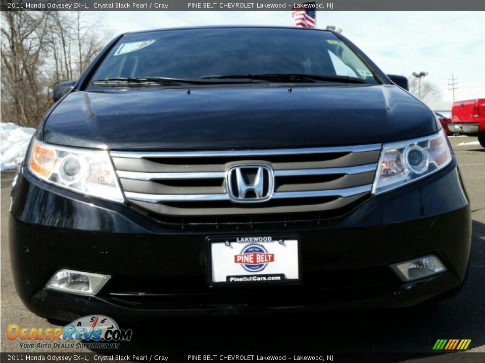 2011 Honda Odyssey EX-L Crystal Black Pearl / Gray Photo #2