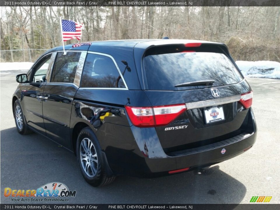 2011 Honda Odyssey EX-L Crystal Black Pearl / Gray Photo #11