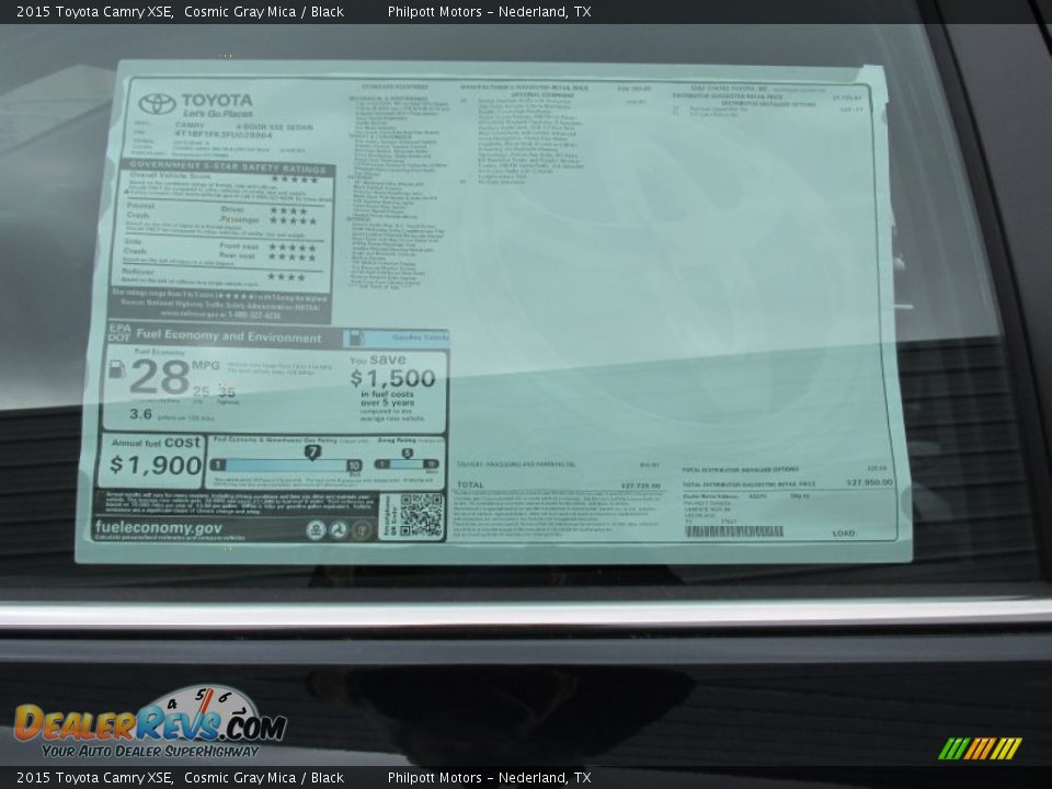 2015 Toyota Camry XSE Cosmic Gray Mica / Black Photo #31