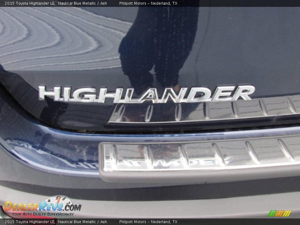 2015 Toyota Highlander LE Nautical Blue Metallic / Ash Photo #13
