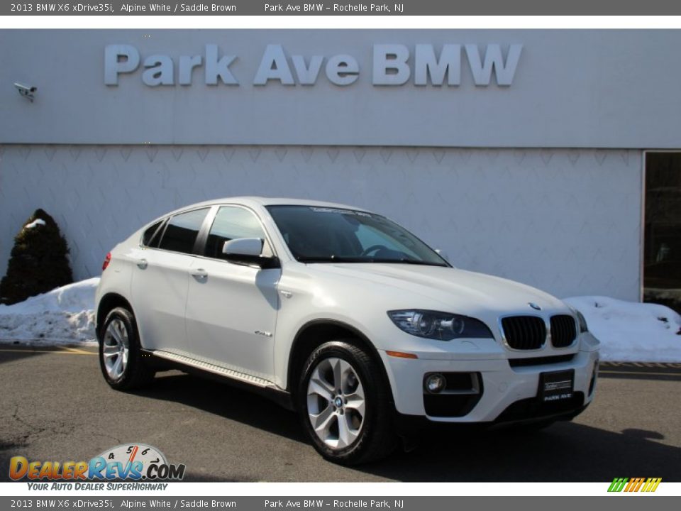 2013 BMW X6 xDrive35i Alpine White / Saddle Brown Photo #1