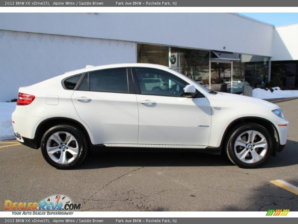 2013 BMW X6 xDrive35i Alpine White / Saddle Brown Photo #2