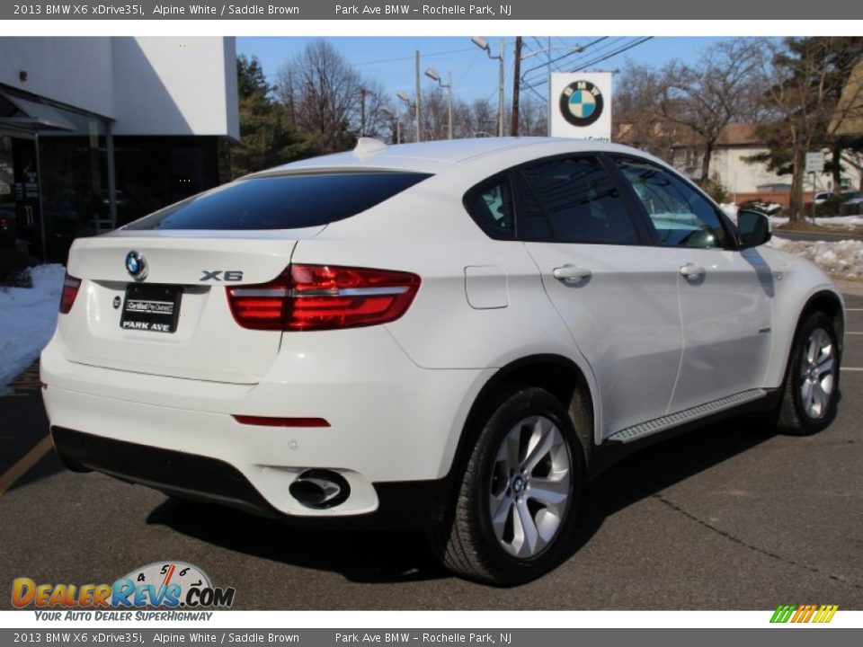 2013 BMW X6 xDrive35i Alpine White / Saddle Brown Photo #3