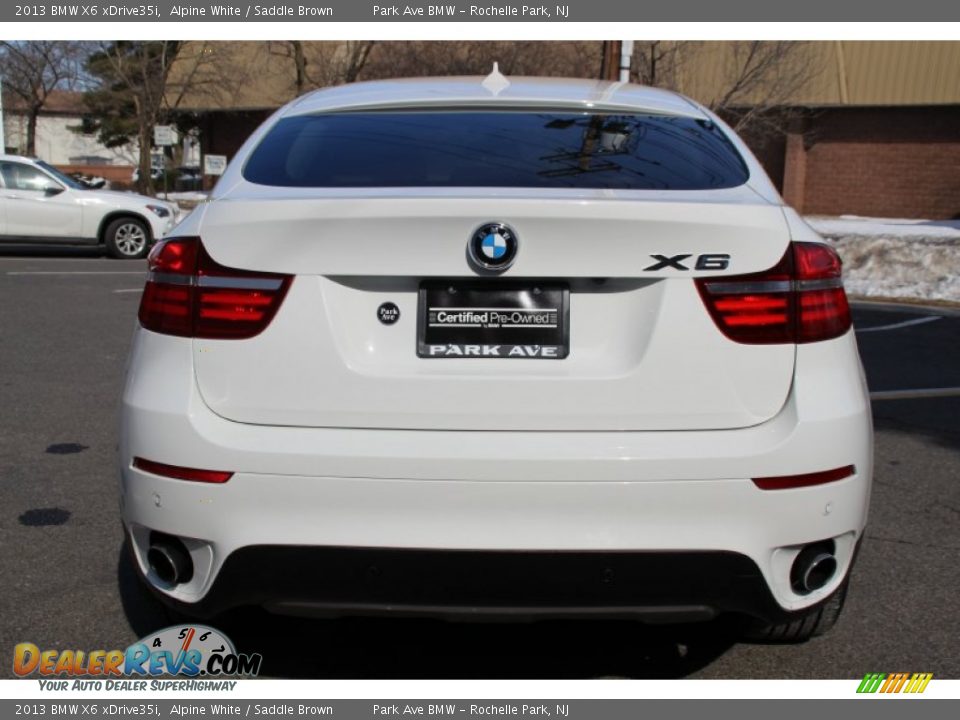 2013 BMW X6 xDrive35i Alpine White / Saddle Brown Photo #4