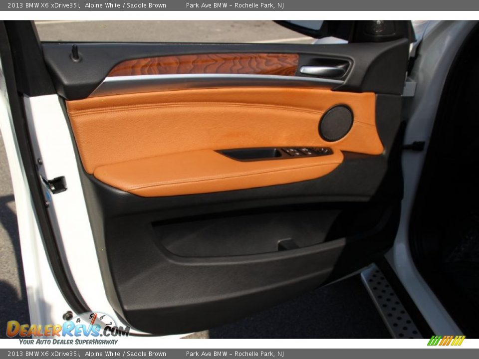 2013 BMW X6 xDrive35i Alpine White / Saddle Brown Photo #8