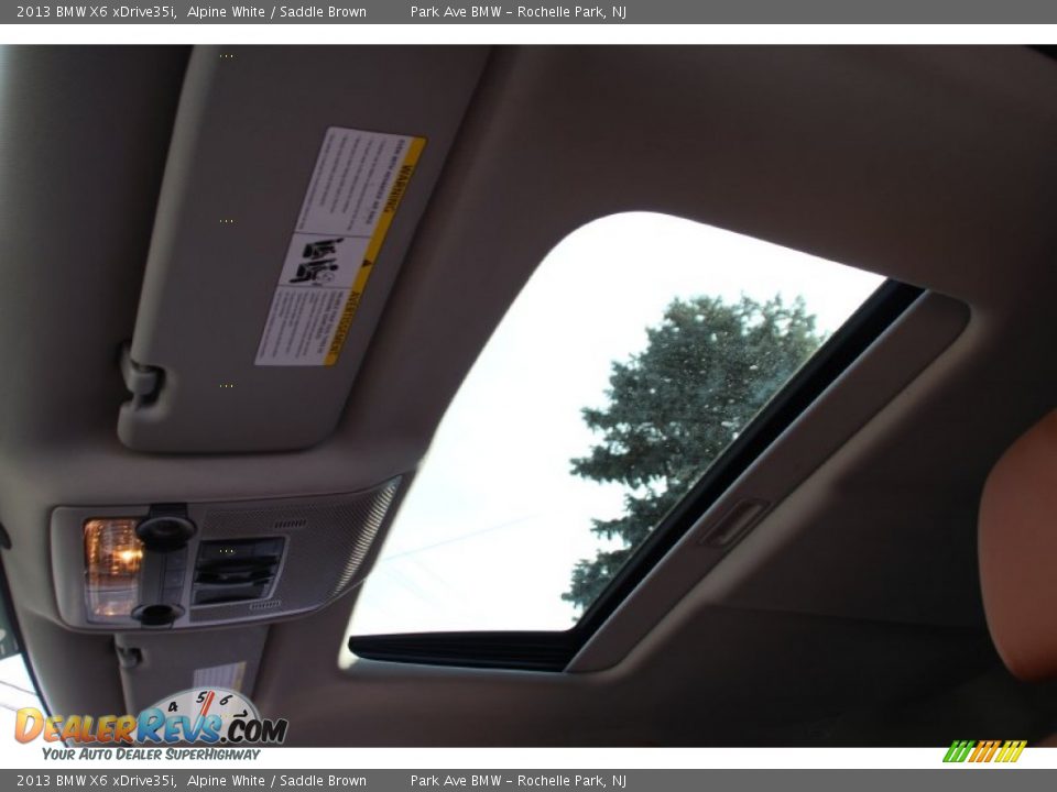 2013 BMW X6 xDrive35i Alpine White / Saddle Brown Photo #14