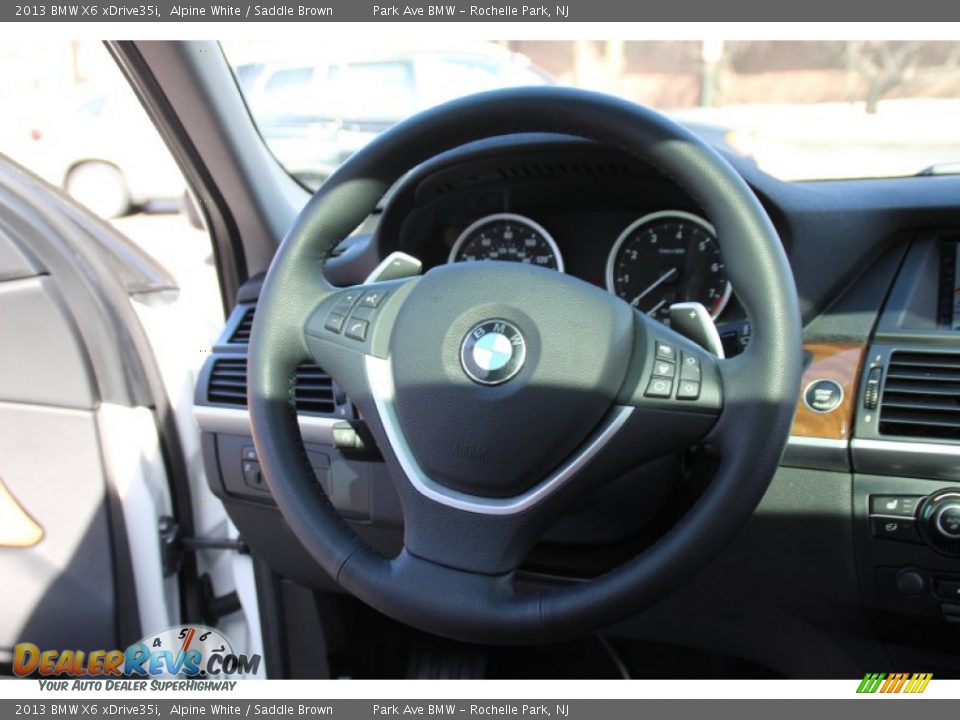 2013 BMW X6 xDrive35i Alpine White / Saddle Brown Photo #18