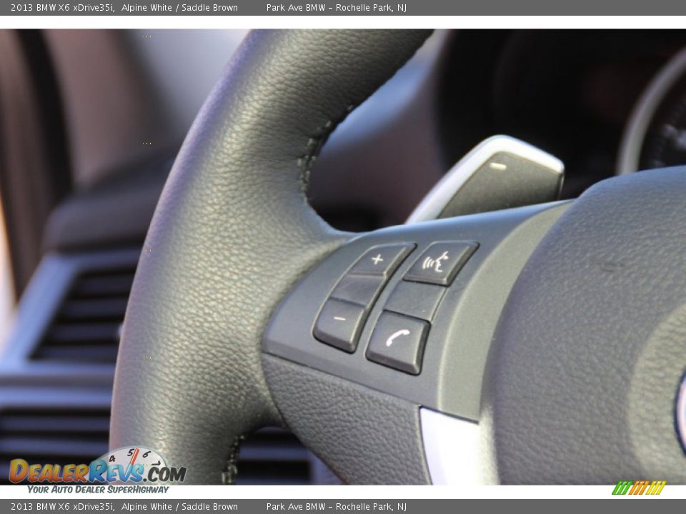 2013 BMW X6 xDrive35i Alpine White / Saddle Brown Photo #19
