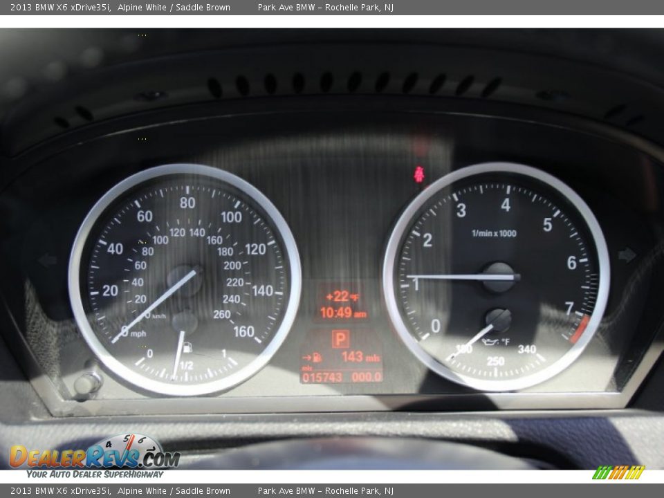 2013 BMW X6 xDrive35i Alpine White / Saddle Brown Photo #21