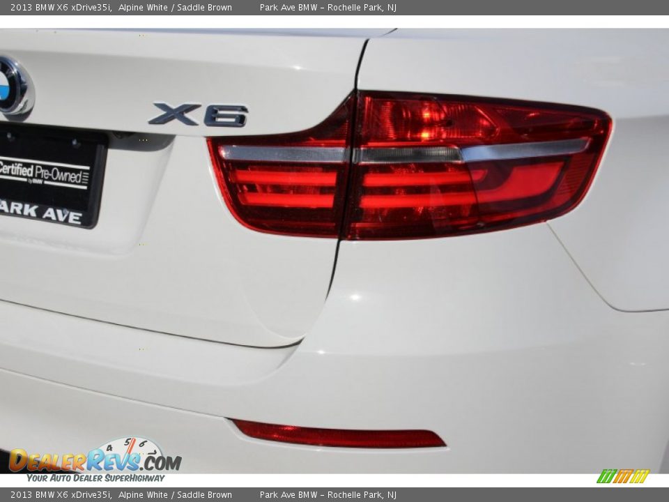 2013 BMW X6 xDrive35i Alpine White / Saddle Brown Photo #23
