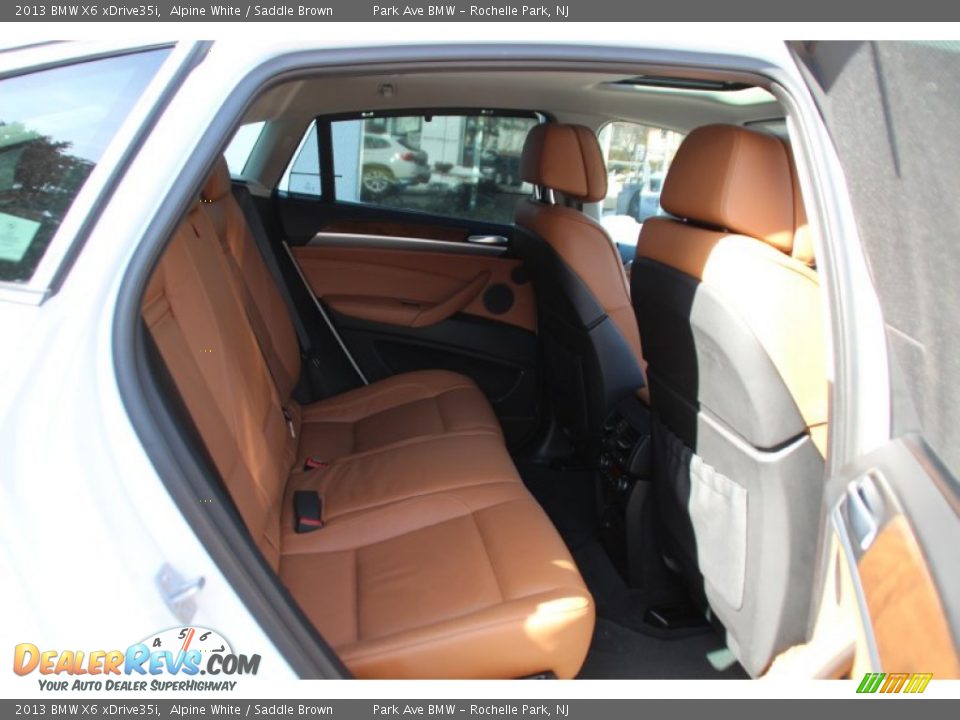 2013 BMW X6 xDrive35i Alpine White / Saddle Brown Photo #25