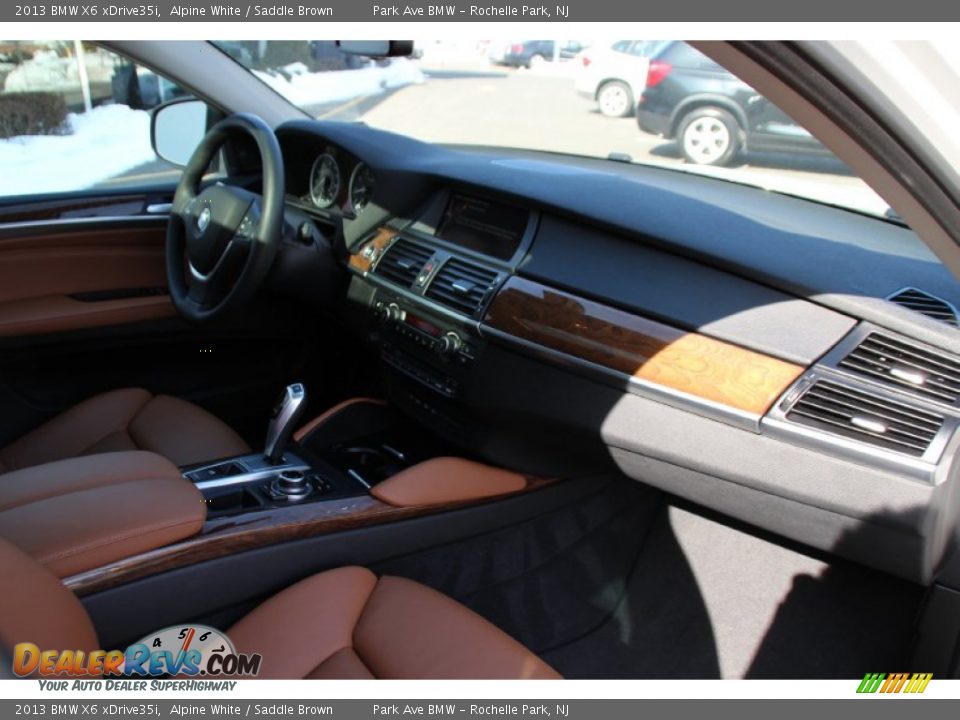 2013 BMW X6 xDrive35i Alpine White / Saddle Brown Photo #27
