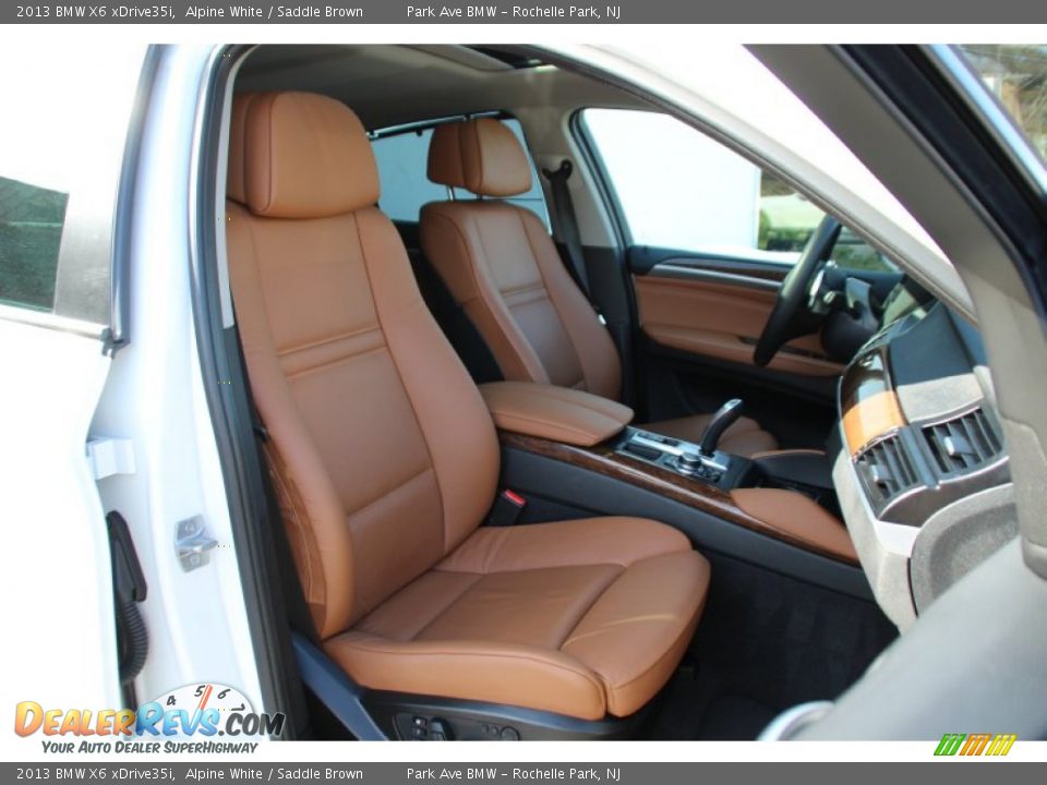 2013 BMW X6 xDrive35i Alpine White / Saddle Brown Photo #29