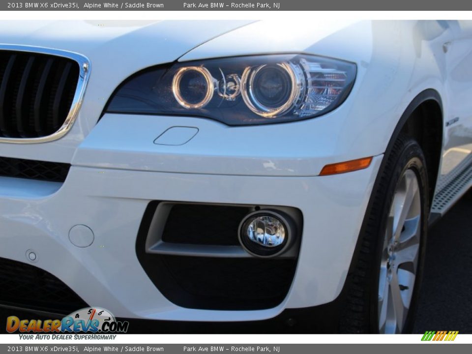 2013 BMW X6 xDrive35i Alpine White / Saddle Brown Photo #31