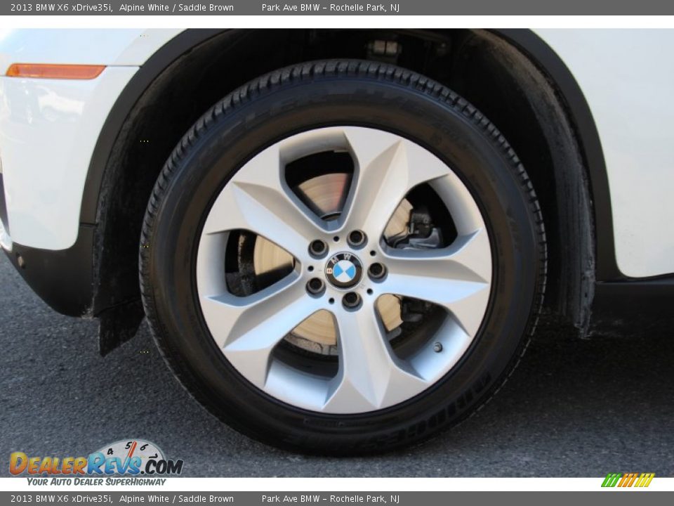 2013 BMW X6 xDrive35i Alpine White / Saddle Brown Photo #32
