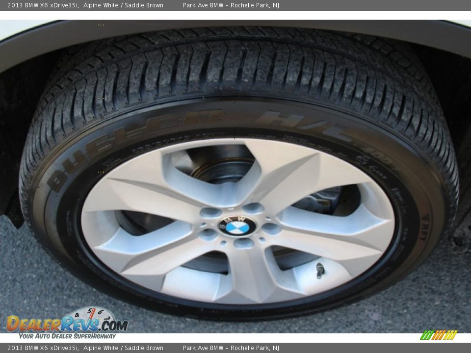 2013 BMW X6 xDrive35i Alpine White / Saddle Brown Photo #33