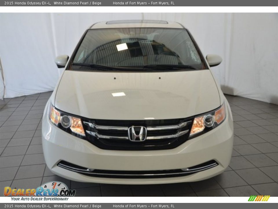 2015 Honda Odyssey EX-L White Diamond Pearl / Beige Photo #2