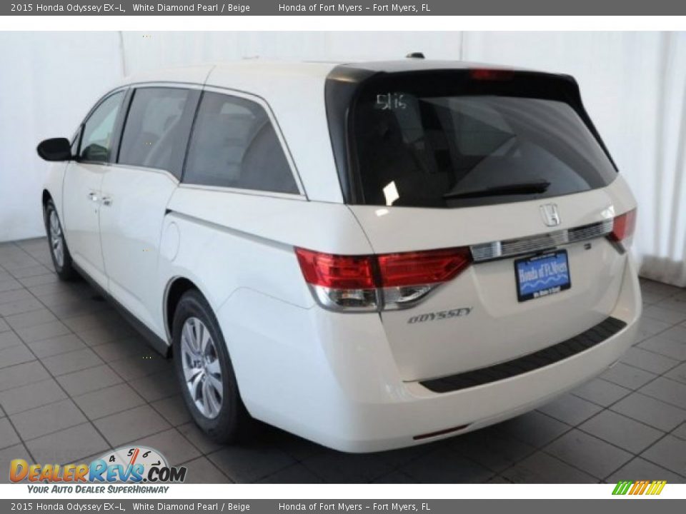 2015 Honda Odyssey EX-L White Diamond Pearl / Beige Photo #5