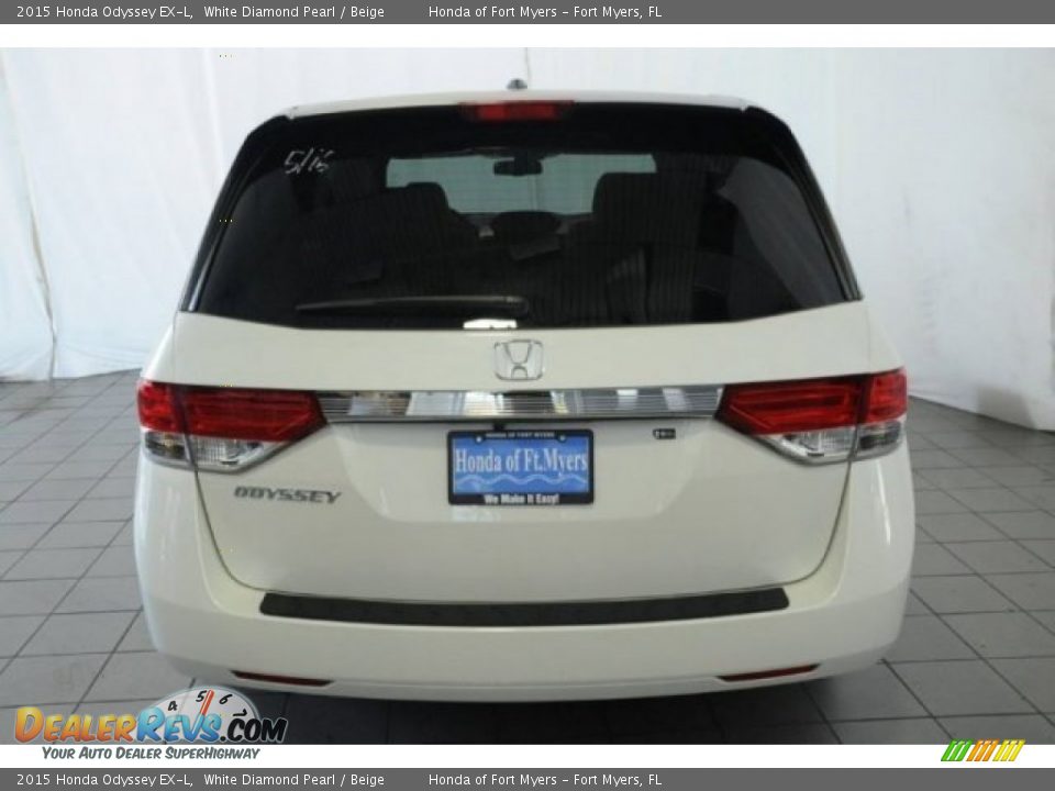 2015 Honda Odyssey EX-L White Diamond Pearl / Beige Photo #6