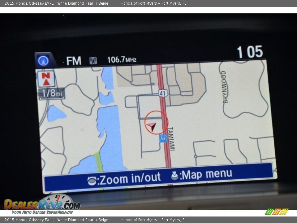 2015 Honda Odyssey EX-L White Diamond Pearl / Beige Photo #12