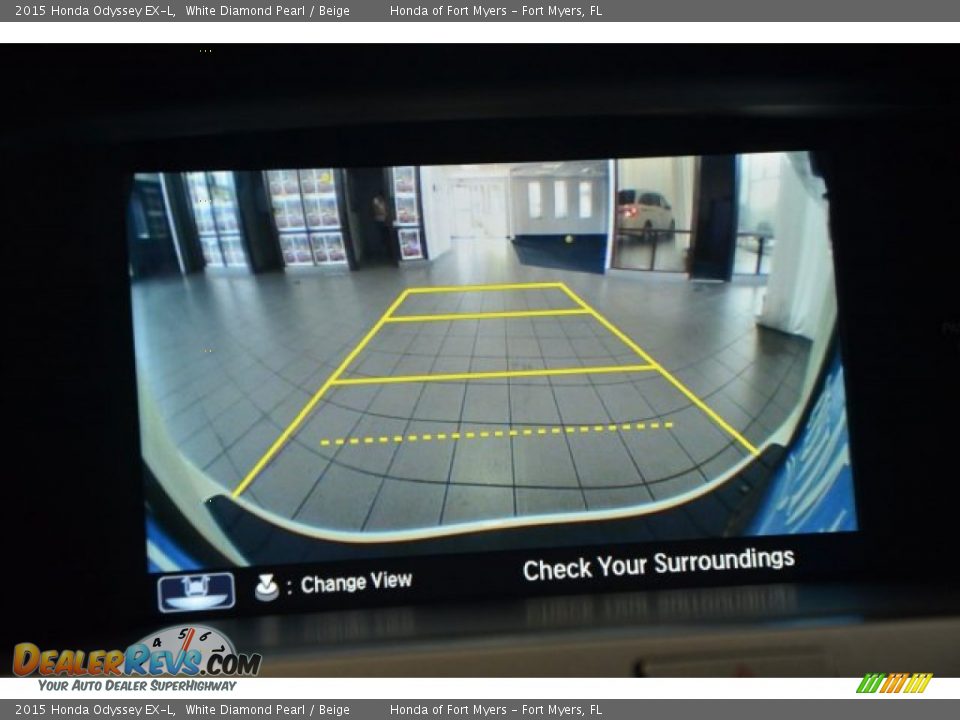 2015 Honda Odyssey EX-L White Diamond Pearl / Beige Photo #13