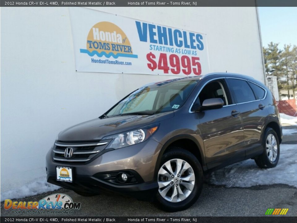 2012 Honda CR-V EX-L 4WD Polished Metal Metallic / Black Photo #1