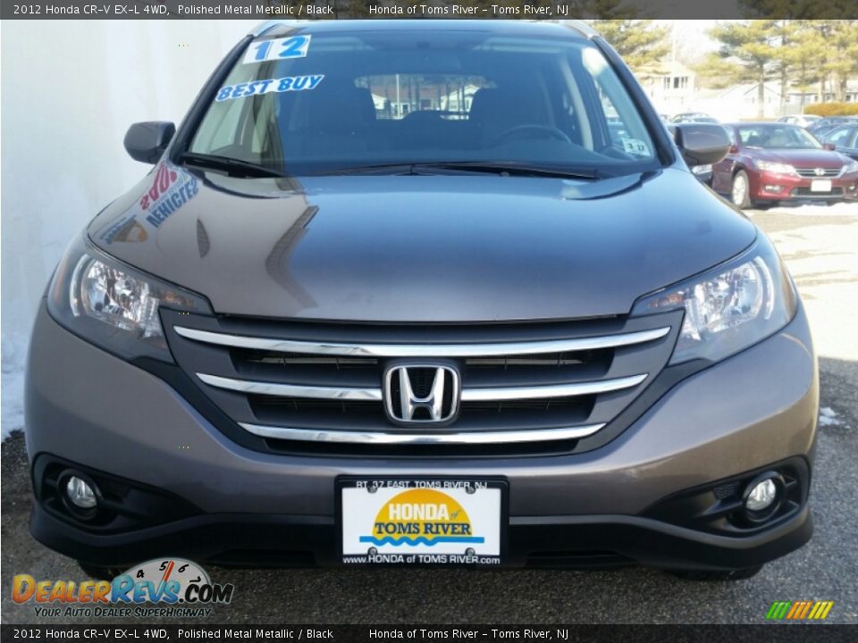 2012 Honda CR-V EX-L 4WD Polished Metal Metallic / Black Photo #2