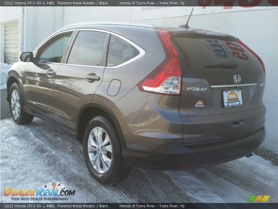 2012 Honda CR-V EX-L 4WD Polished Metal Metallic / Black Photo #4