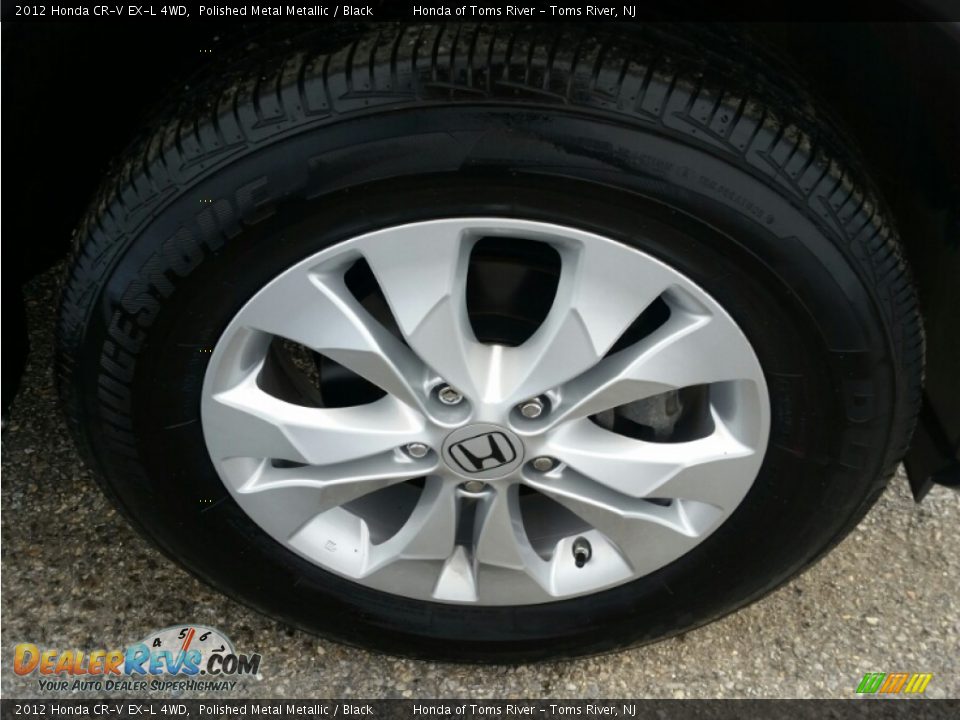 2012 Honda CR-V EX-L 4WD Polished Metal Metallic / Black Photo #6