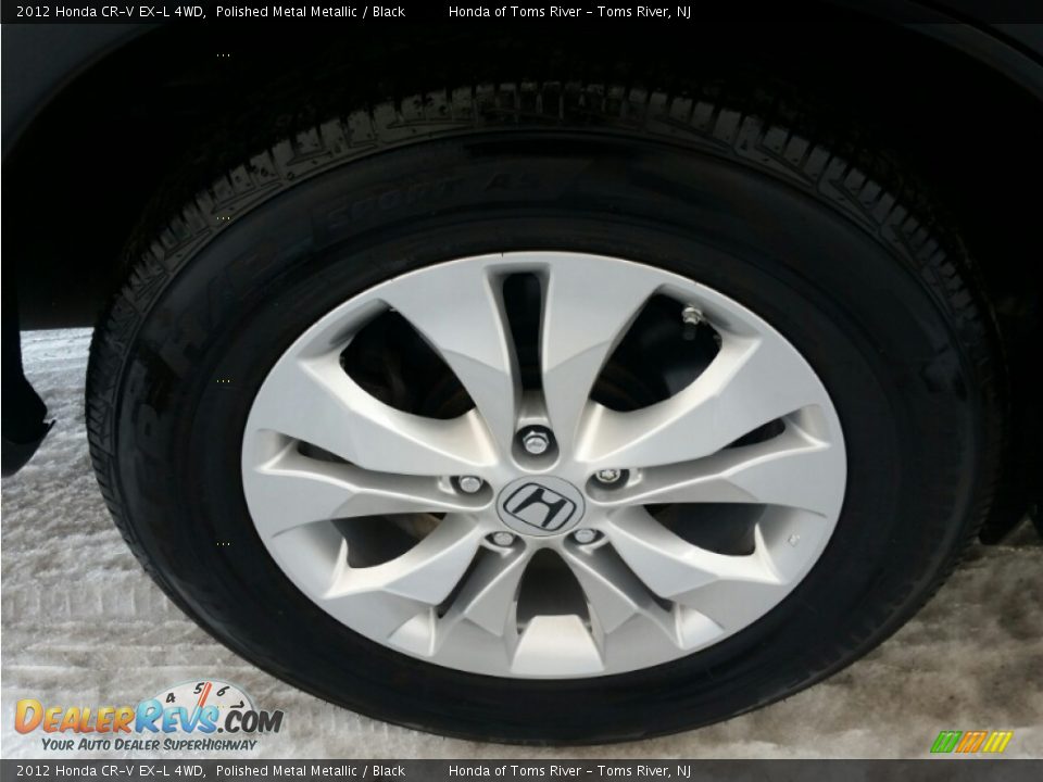 2012 Honda CR-V EX-L 4WD Polished Metal Metallic / Black Photo #7