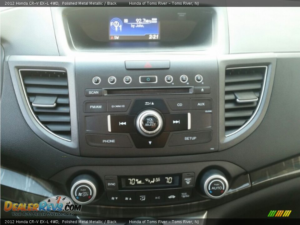 2012 Honda CR-V EX-L 4WD Polished Metal Metallic / Black Photo #13