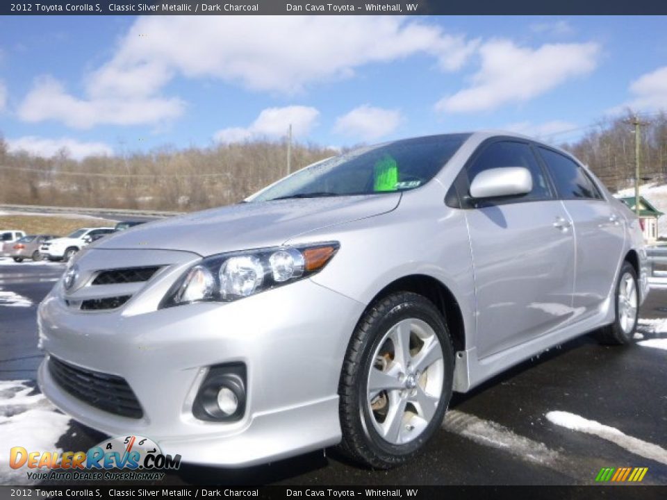 2012 Toyota Corolla S Classic Silver Metallic / Dark Charcoal Photo #3