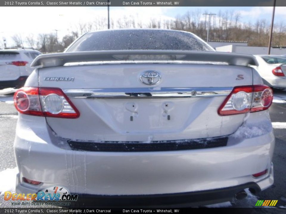 2012 Toyota Corolla S Classic Silver Metallic / Dark Charcoal Photo #6