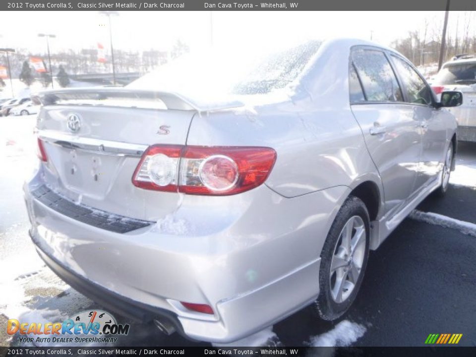 2012 Toyota Corolla S Classic Silver Metallic / Dark Charcoal Photo #7