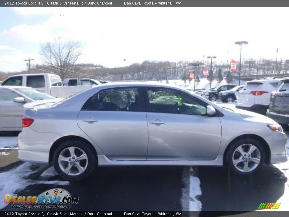 2012 Toyota Corolla S Classic Silver Metallic / Dark Charcoal Photo #8
