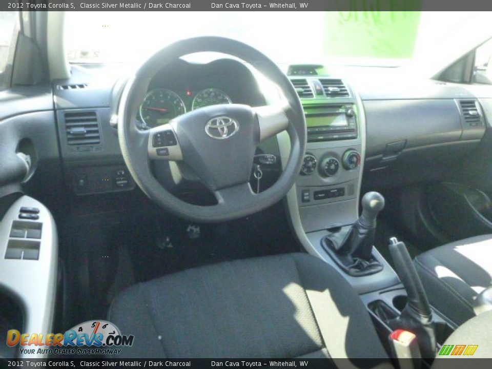 2012 Toyota Corolla S Classic Silver Metallic / Dark Charcoal Photo #14