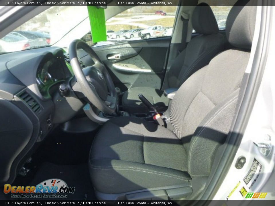 2012 Toyota Corolla S Classic Silver Metallic / Dark Charcoal Photo #15