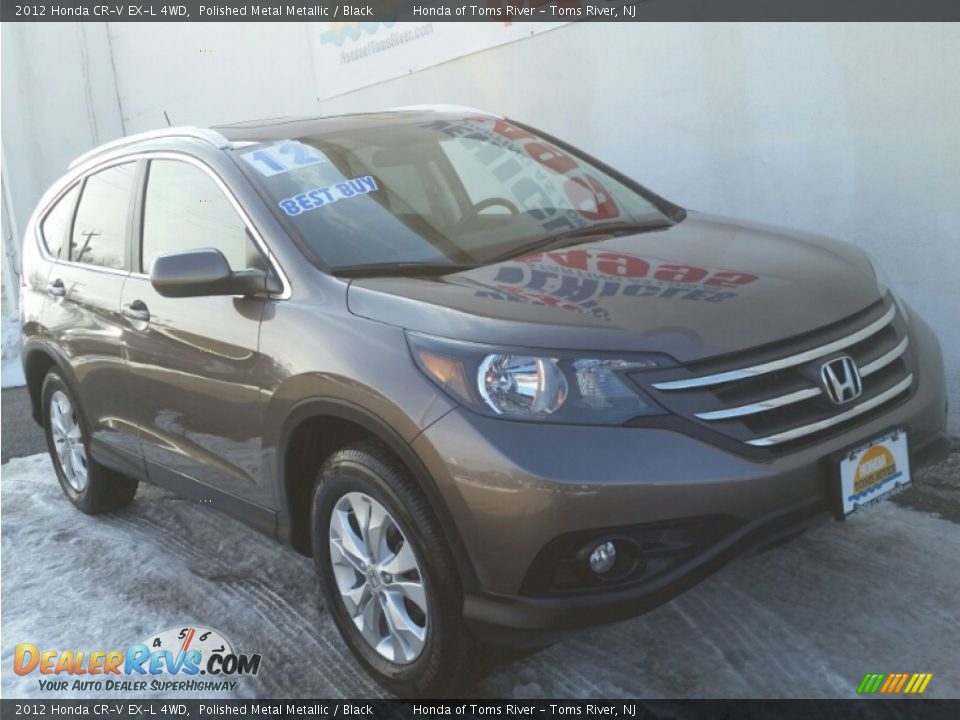 2012 Honda CR-V EX-L 4WD Polished Metal Metallic / Black Photo #24