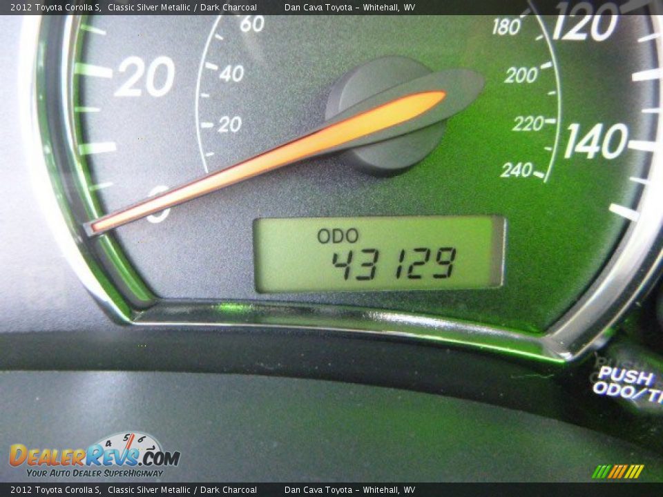 2012 Toyota Corolla S Classic Silver Metallic / Dark Charcoal Photo #19