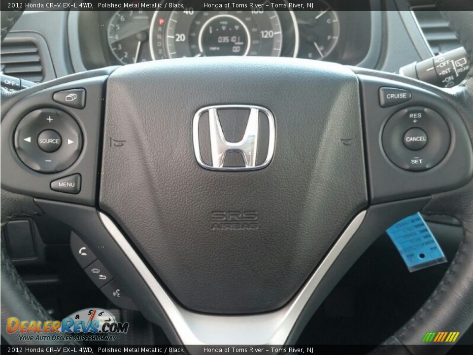 2012 Honda CR-V EX-L 4WD Polished Metal Metallic / Black Photo #28