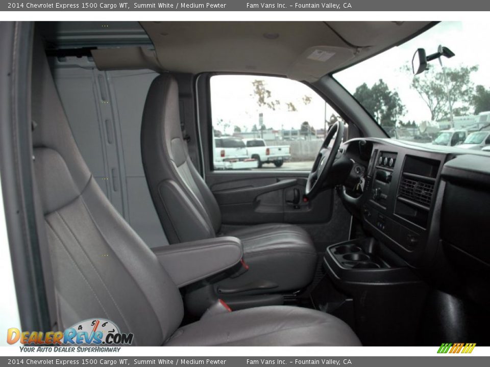 Medium Pewter Interior - 2014 Chevrolet Express 1500 Cargo WT Photo #12