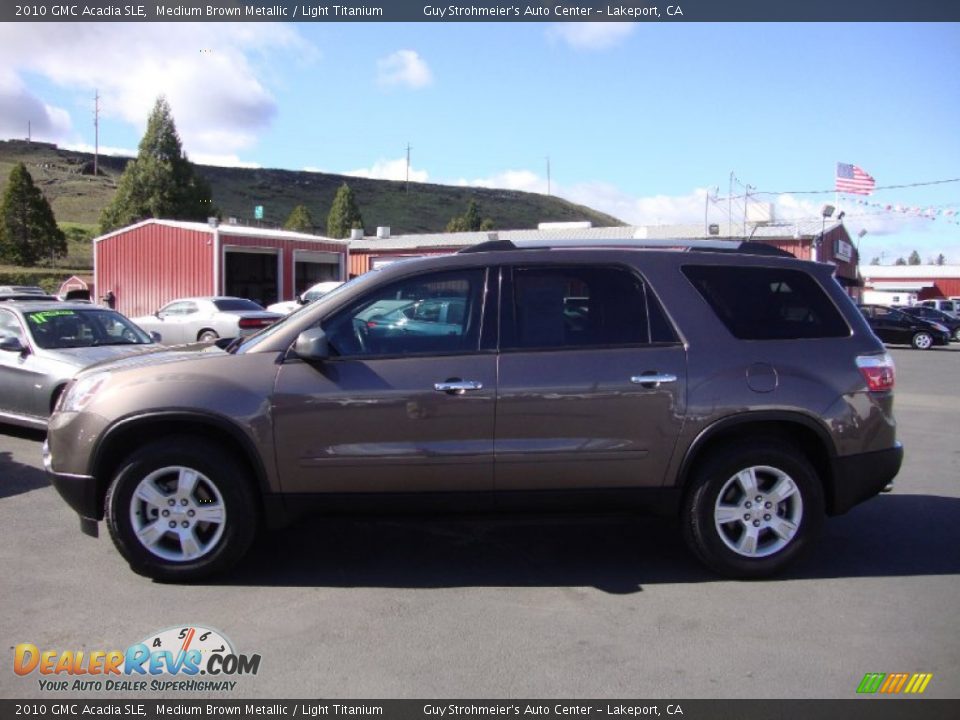 2010 GMC Acadia SLE Medium Brown Metallic / Light Titanium Photo #4