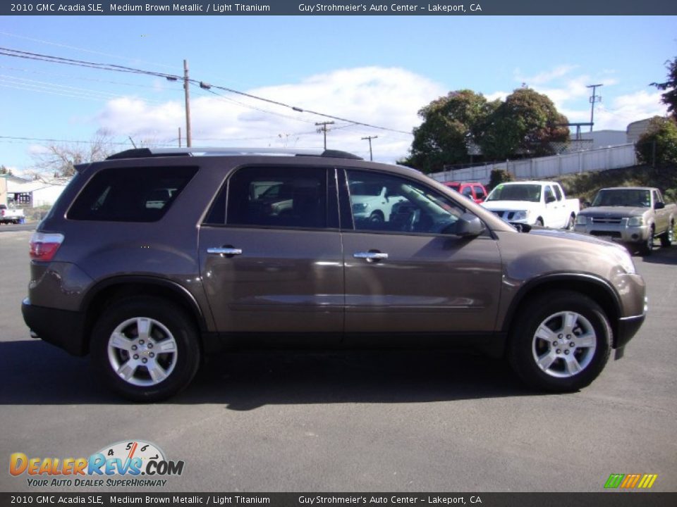 2010 GMC Acadia SLE Medium Brown Metallic / Light Titanium Photo #8